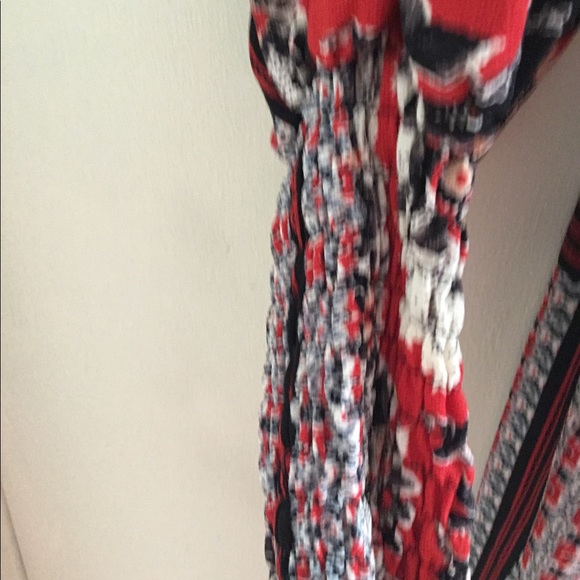 Shirted waist Scarf print Maxi dress - Picture 3 of 13